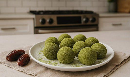 Energy balls de matcha y dátiles