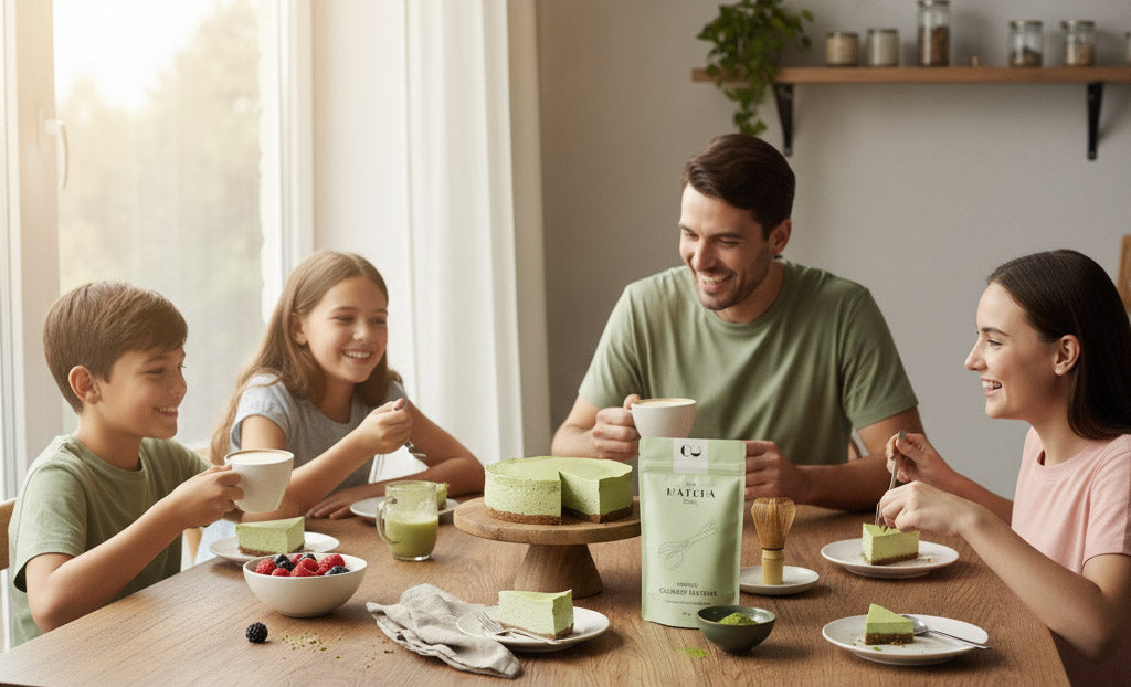 Cheesecake de matcha sin horno